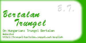 bertalan trungel business card